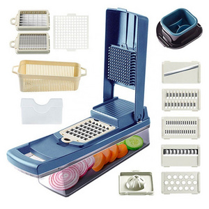 Wholesales Processor Manual Hand Kitchen Dicer Cutter Salad Potato Carrot Garlic Fruits Vegetable Chopper Mandolin Slicer