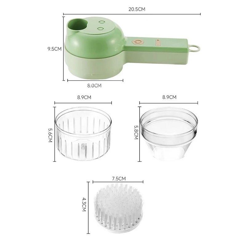 4 in 1 electric Mini handheld Food Vegetable Chopper Slicer Fruit Cheese Grater Vegetable Salad Cutter