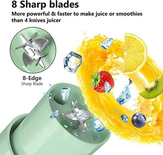 2023 Personal Size Blender USB Rechargeable Fruit Mixer Handheld Fruit Machine Mini Jug Blenders for Smoothies & Shaker