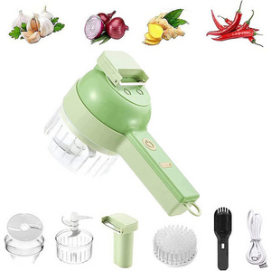 4 in 1 electric Mini handheld Food Vegetable Chopper Slicer Fruit Cheese Grater Vegetable Salad Cutter