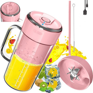 2023 Personal Size Blender USB Rechargeable Fruit Mixer Handheld Fruit Machine Mini Jug Blenders for Smoothies & Shaker