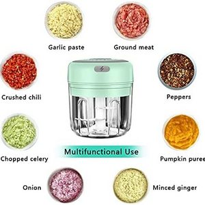 Portable USB Garlic Slicer Veggie Salad Lettuce Onion Chili Crusher Tomato Dicer Chopper Cutter Electric Mini Vegetable Chopper