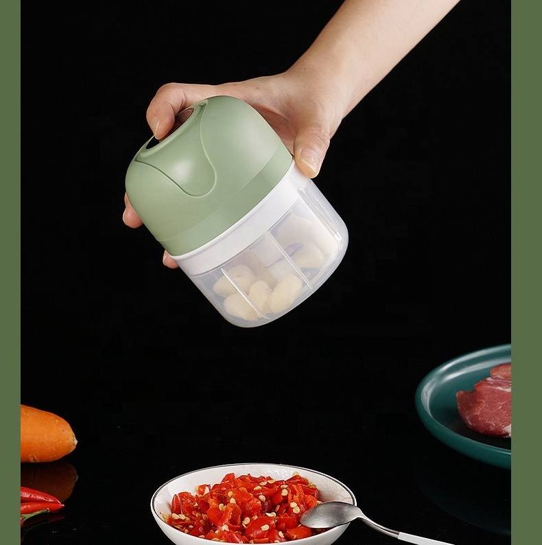 Hot Selling USB Rechargeable Electric Small Garlic Masher Vegetable Food Processor Mini Kitchen Food Chopper