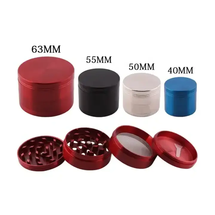 Wholesale Metal Zinc Alloy Tobacco Custom Grinder 4 Layers Premium Custom Dry Herb Grinder For Smoking Accessories