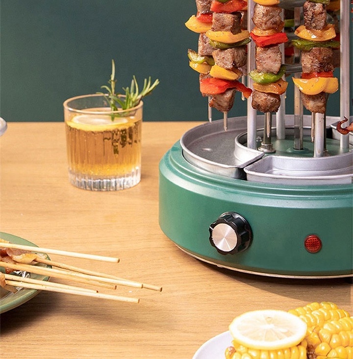 Multi-functional Indoor Automatic Rotary Skewer Grill Smokeless Electric Rotisserie BBQ Grill