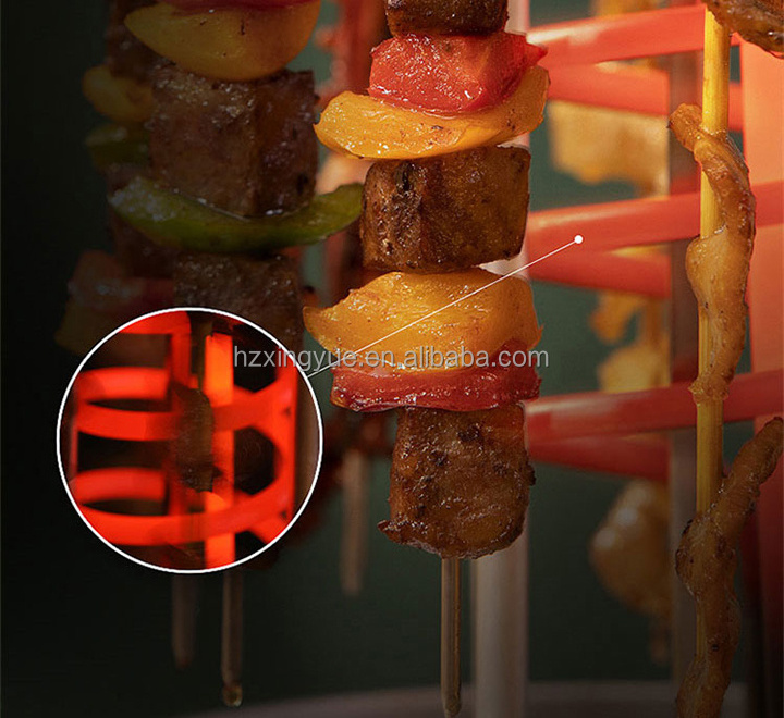 Multi-functional Indoor Automatic Rotary Skewer Grill Smokeless Electric Rotisserie BBQ Grill