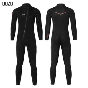 Men 3mm Neoprene Wetsuits One Piece Long Sleeve Couple Surf Dive Wear Hoodless Back Zip Surfing Scuba Diving Suit