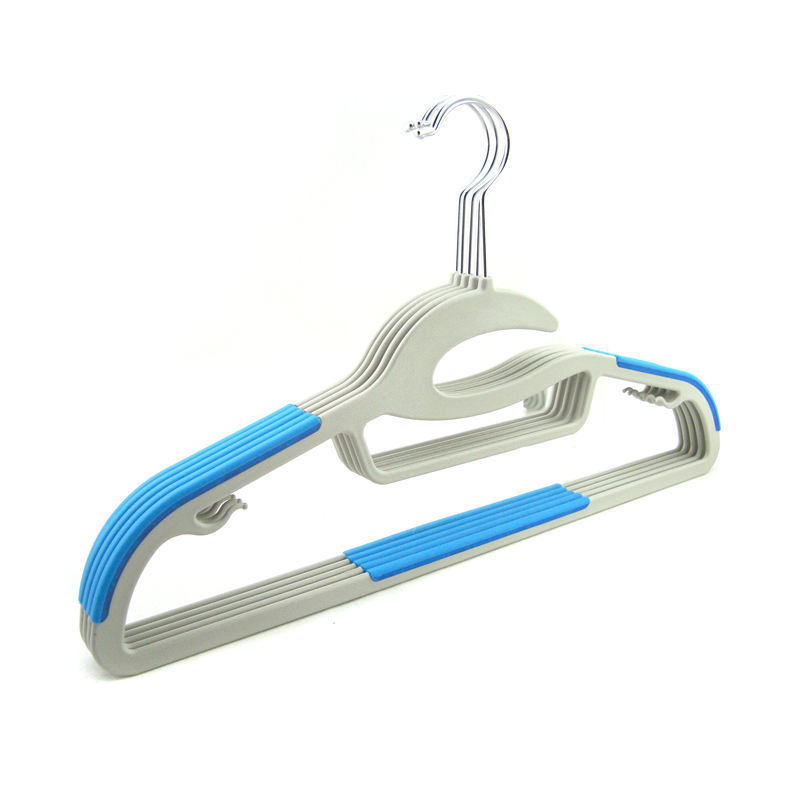 XIQI Wholesale Non Slip Wedding Dress Coat Hanger Garments Clothes Rack Hook White Plastic Coat Hangers