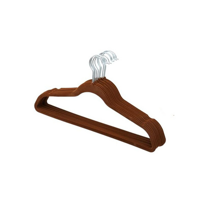 Factory Direct Sales Slim Anti-Slip Velvet Hangers Flocking ABS Tier Clothes Hangers