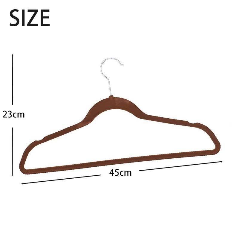 Factory Direct Sales Slim Anti-Slip Velvet Hangers Flocking ABS Tier Clothes Hangers