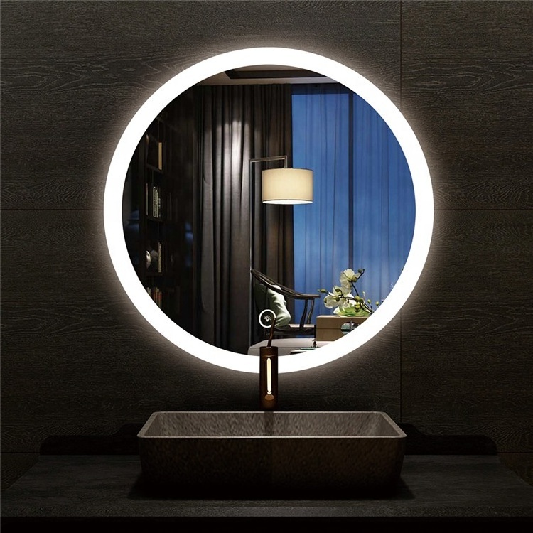 defogger light wall mount make up dimmable sensor crystal powerbank round portable led mirror