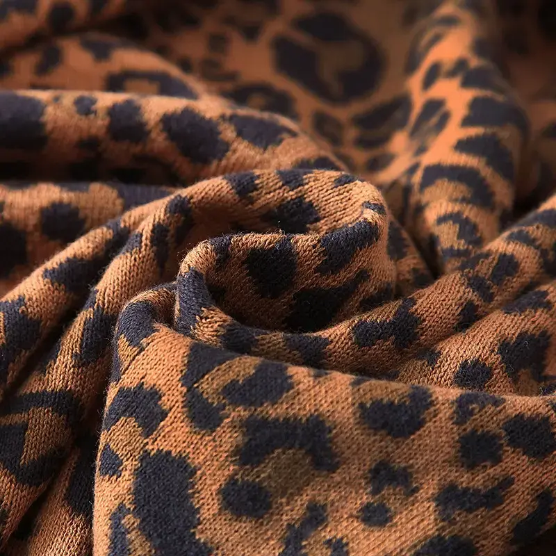 Wholesale Nordic Cotton American Leopard Knitted Wool Blanket