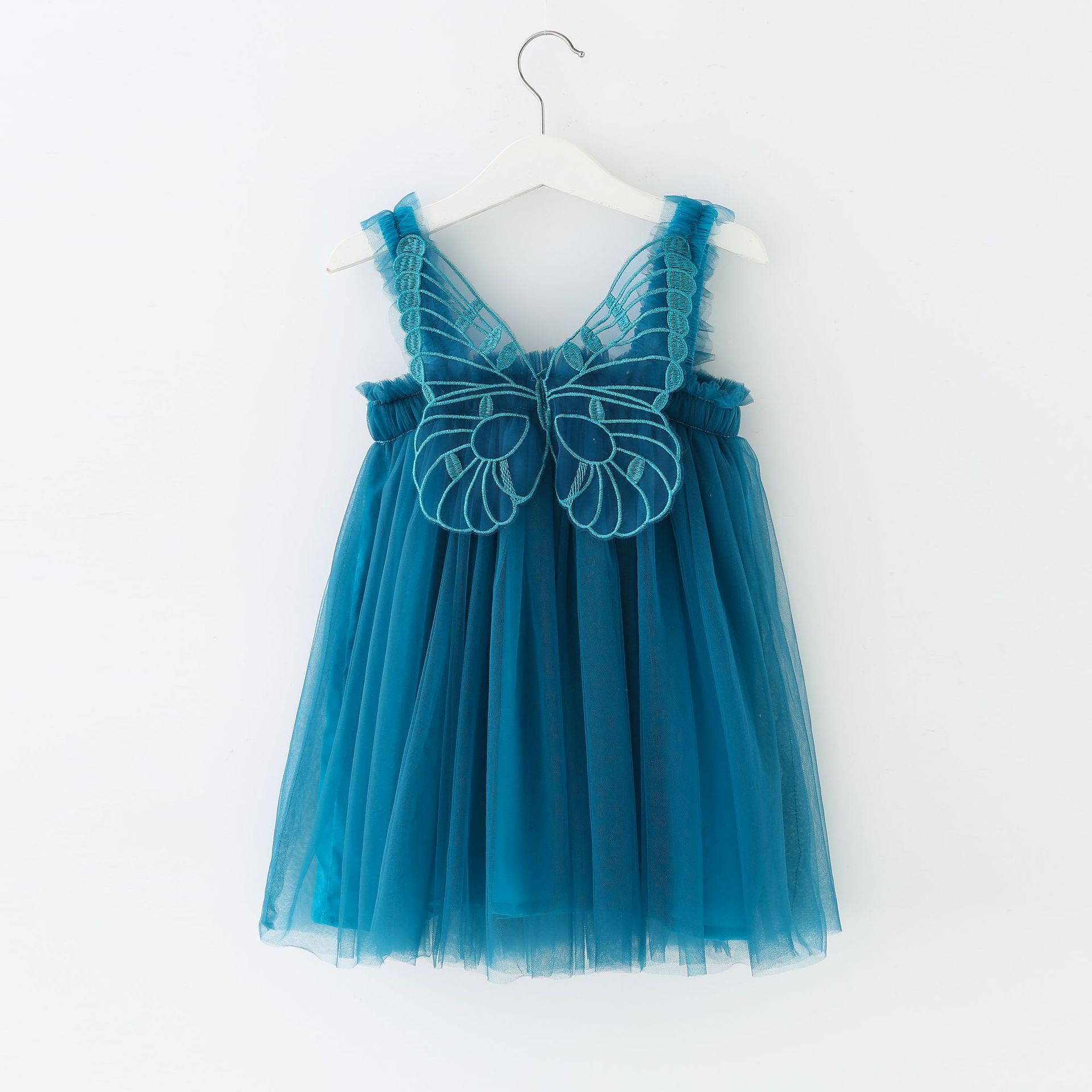 Manufacturer Wholesale Tutu Dress Kids Dresses For Girls Children Butterfly Tulle Sleeveless Princess Dress