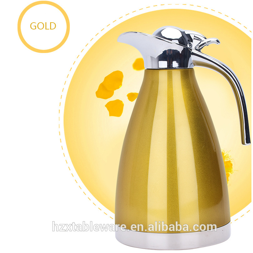 2.0L stainless steel vacuum coffee pot, heat preservation water thermal insulation pot double wall