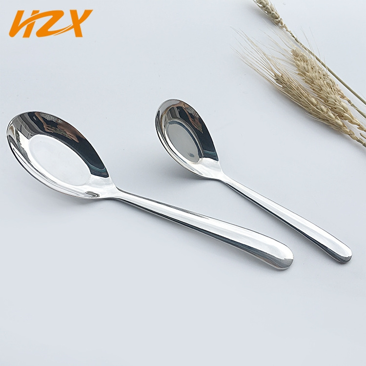 In stock korea dinner spoon stainless steel cucharas para servir acero inoxidable spoon set stainless steel for home restaurant