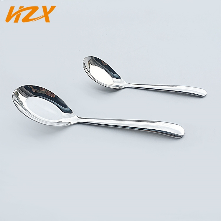 In stock korea dinner spoon stainless steel cucharas para servir acero inoxidable spoon set stainless steel for home restaurant