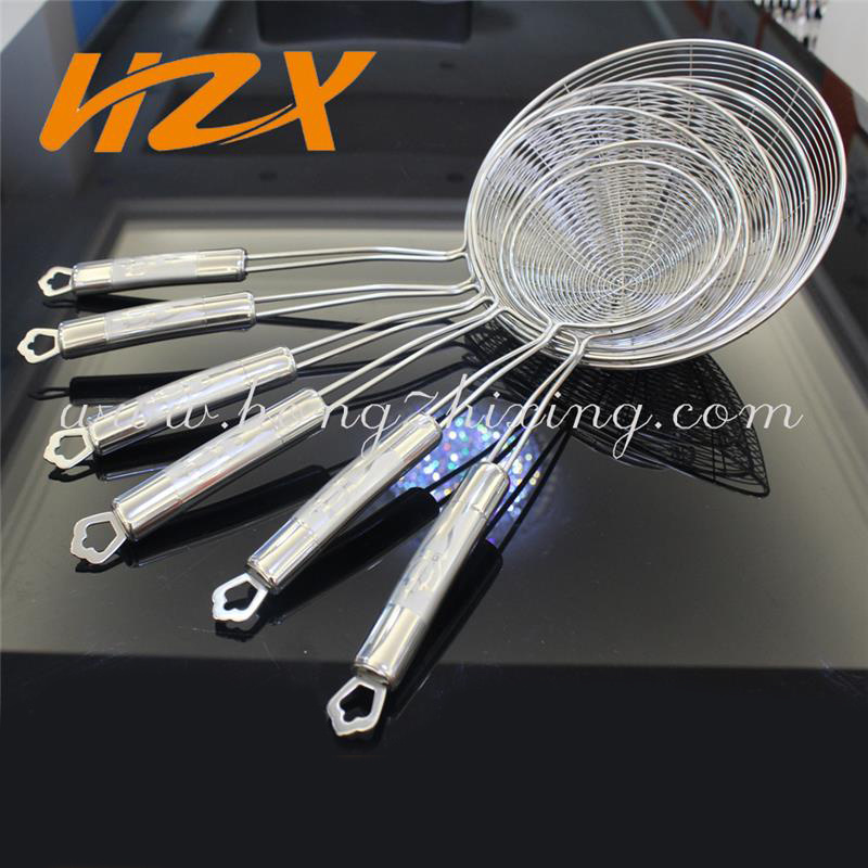 Wholesale kitchen stainless steel spider strainer skimmer jieyang factory stainless steel wire skimmer