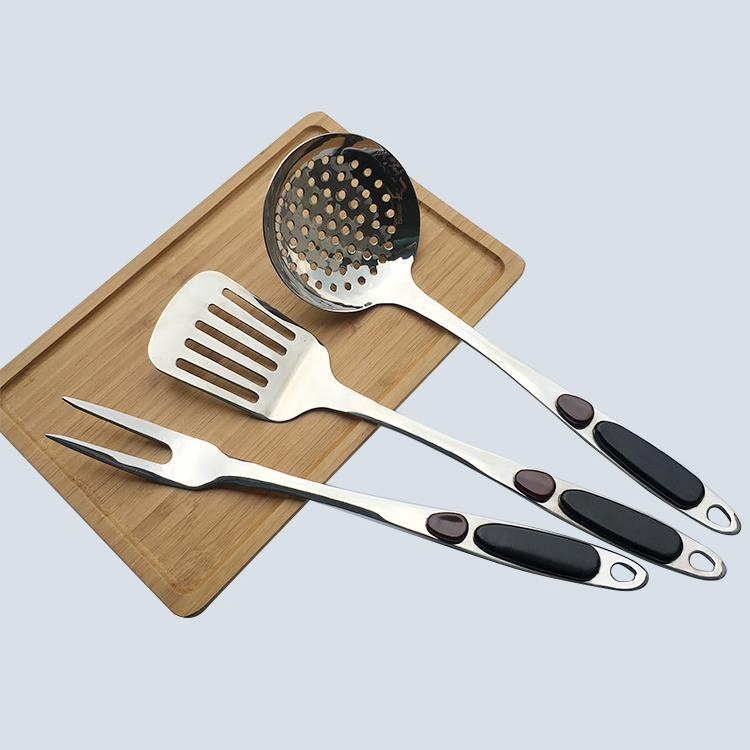 Jieyang housewares kitchenware 6pcs stainless steel cooking utensils kitchen accessories kitchen tools set ladle skimmer turner