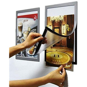 Pack of 2 A4 Double Side Adhesive Window Sign Holder Display Poster Frame for Wall/ Door/ Cupboard