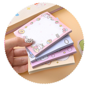 50 sheets Oil painting style Sticky Note Paper Notepad diary Scrap booking Stickers Office School stationery Cut memo pad