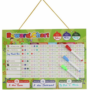 Educational Tool Custom Star Stickers Magnetic Reward Chart  Wall Hanging Magnetic Kids Chore Charts