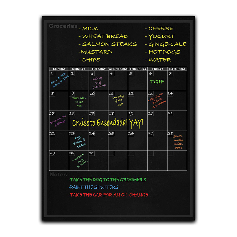 Factory Supply Weekly Meal Planner Magnetic Monthly Planner Blackboard Children's Magnetic Blackboard