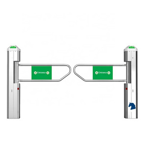 Supermarket security entrance automatic mechanical swing barrier door gate with sensor, electric swing turnstile barrier gate