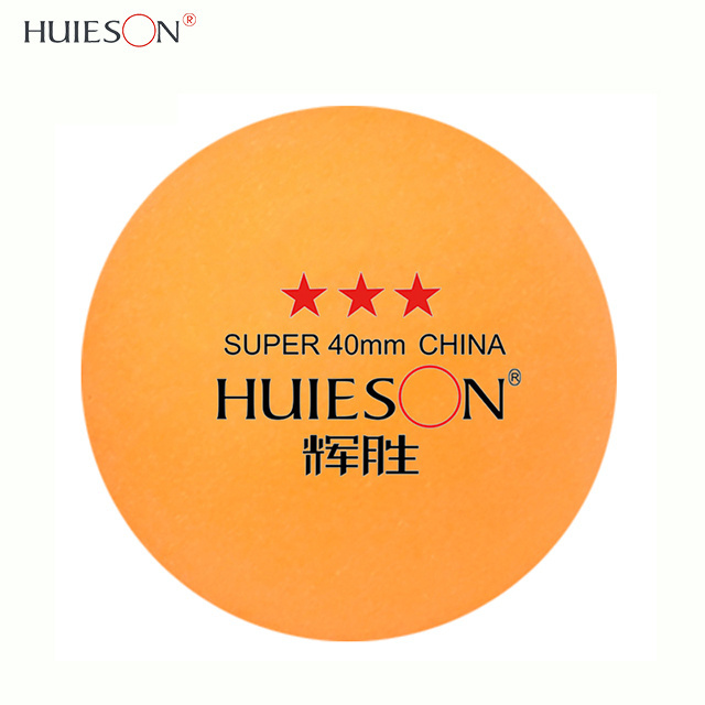 HUIESON 100pcs/bag OEM Custom Printing Logo 40mm High-Quality Celluloid 3 Star   table tennis balls Table Tennis Ball