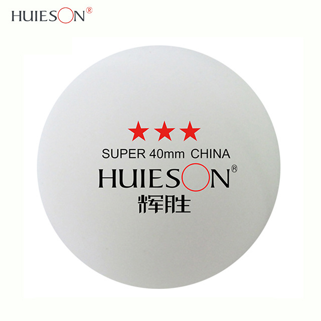 HUIESON 100pcs/bag OEM Custom Printing Logo 40mm High-Quality Celluloid 3 Star   table tennis balls Table Tennis Ball