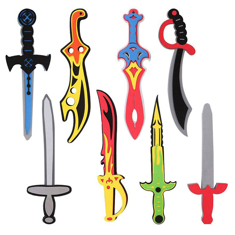 Gold supplier promotional halloween kids toy role play pirate foam EVA  sword soft for children cosplay