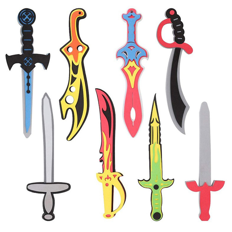 Eco-friendly Wholesale Eva Toy Sword Foam Pirate Weapon Toys Set for Halloween School and Theatrical Performances