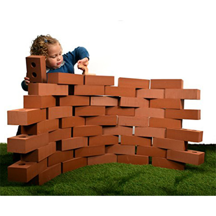 Top sale educational toys creative  die cut EVA DIY 3D foam blocks brick set kids large blocks for roly play