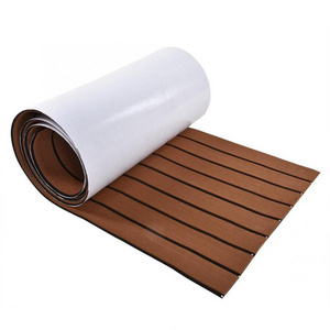 Free sample custom 3m self adhesive kayak camo non skid teak boat decking faux teak eva foam boat marine flooring