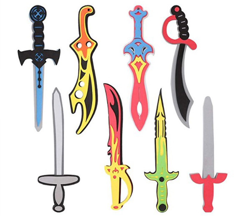 Eco-friendly Wholesale Eva Toy Sword Foam Pirate Weapon Toys Set for Halloween School and Theatrical Performances