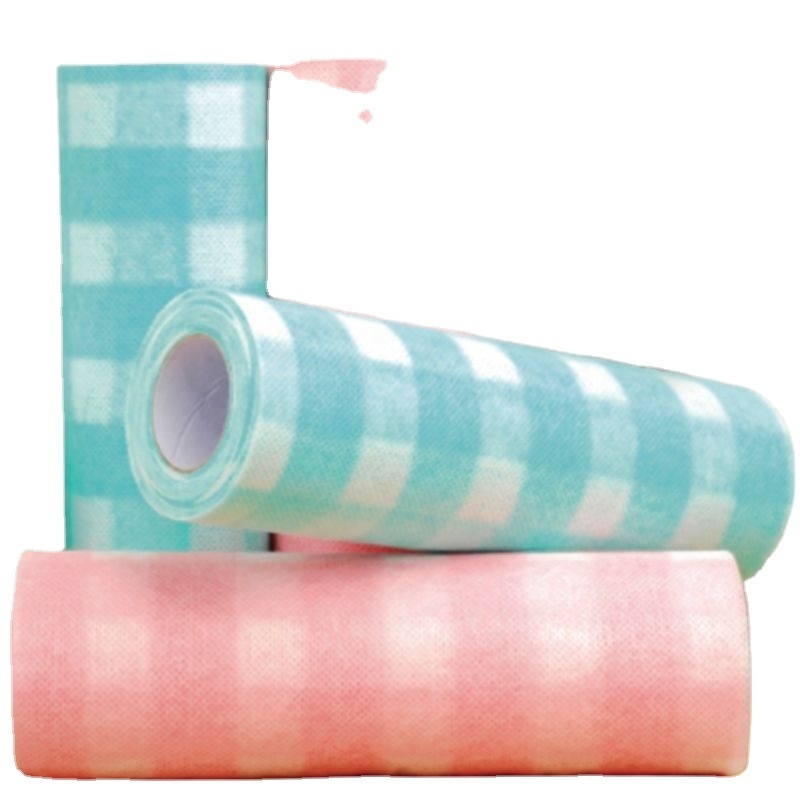 Viscose+ polyester kitchen disposable Kitchen Dish Cloth Paper Towel Roll Organic Washable Dish Cloths