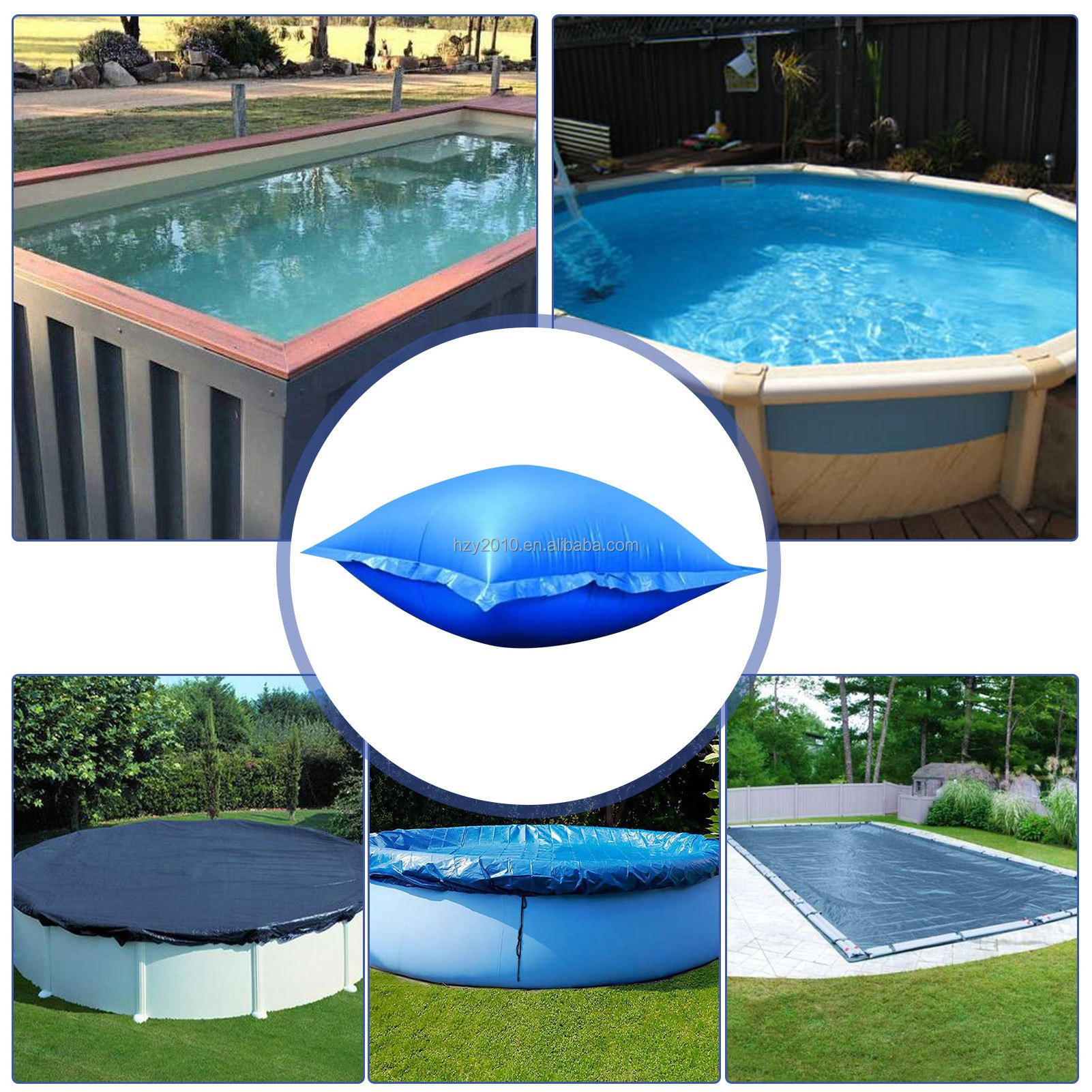 4' x 4' winterizing winter PVC inflatable swimming floating pool pad air pillow cover for above ground pools