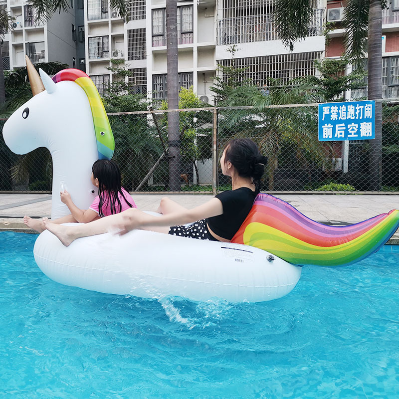 wholesale PVC  flamingos unicon large size floating mat inflatable animal pool float for beach swimming pool