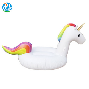 wholesale PVC  flamingos unicon large size floating mat inflatable animal pool float for beach swimming pool