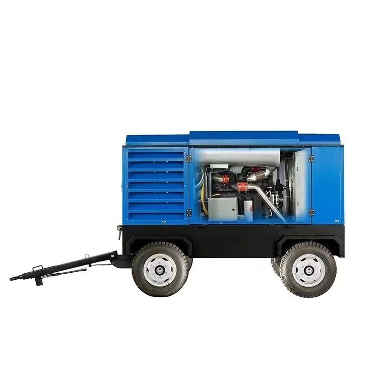 Liutech High Quality Wholesale 850cfm Portable Air Rotary Compressor for Shipyard Sand Mine Blasting