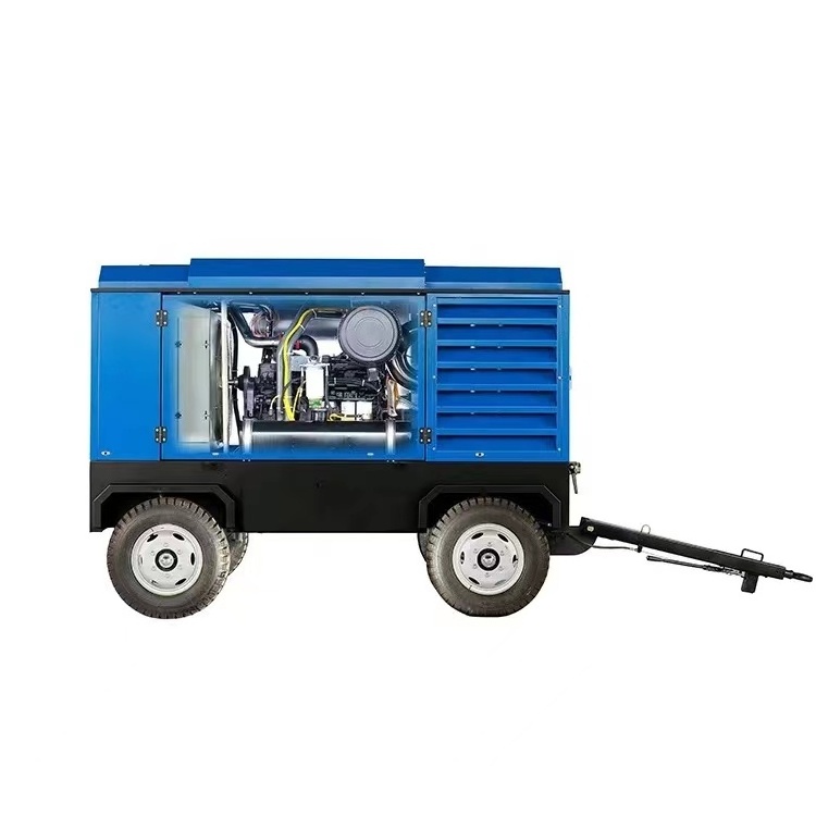 Liutech High Quality Wholesale 850cfm Portable Air Rotary Compressor for Shipyard Sand Mine Blasting