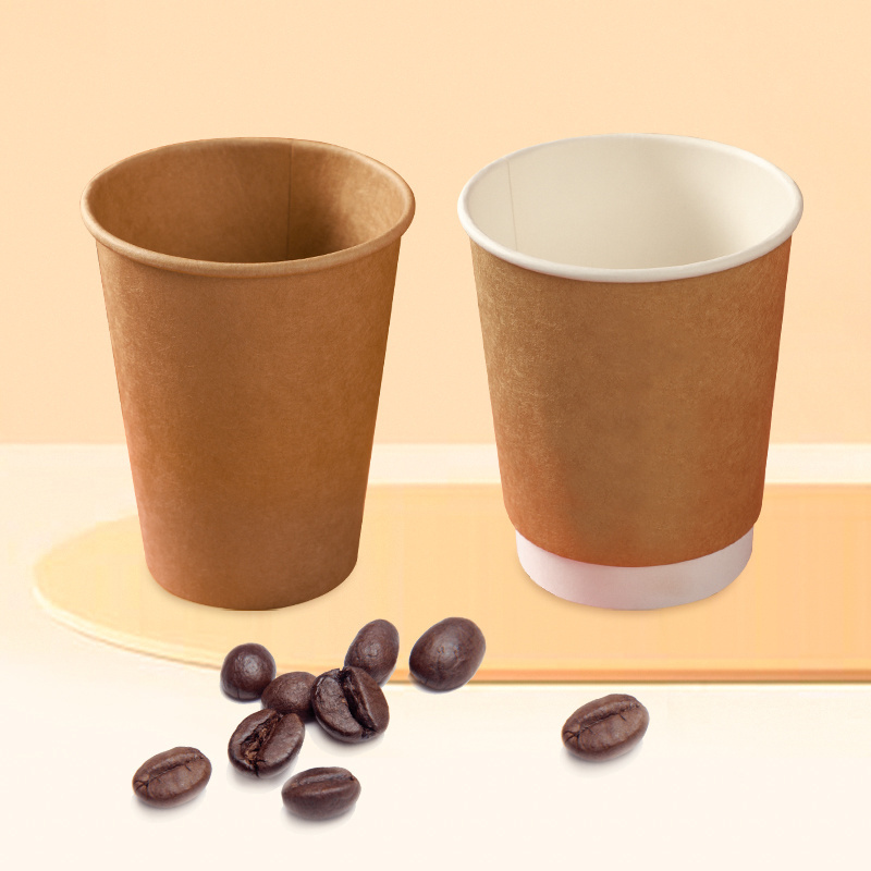 Customization Eco Friendly Double Wall Heat Insulated Coffee Drink Cups 8 Oz 12 Oz 16 Oz Hot Paper Cup