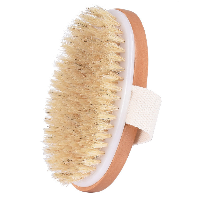 Dry Skin Body Soft natural sisal Brush Wooden Bath Shower Bristle Brush SPA Body Brush without Handle