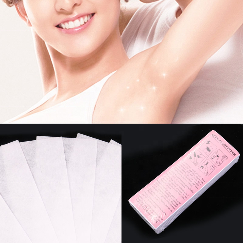 Hair Removal Wax Strips for Face Body Depilatory Wax for Epilator Non-Woven Paper Roll-on Cartridge Strips for Depilation