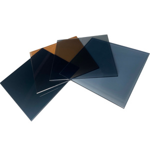 Factory price bronze blue green gray tinted safety tempered glass 4mm 5mm 6mm 8mm 10mm custom size and colored toughened glass