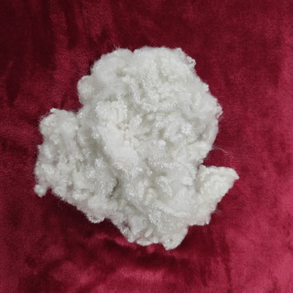 7D*32mm soft White Recycled HCS Polyester Staple Fiber Cutting Fiber Eco-Friendly Polyester Fiber Manufacturers and Suppliers