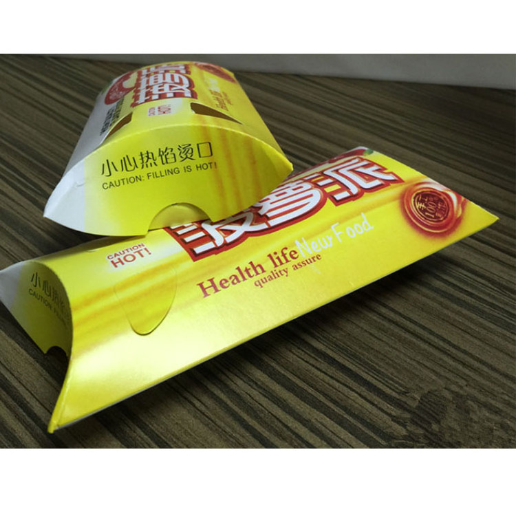 Customized Pillow Shaped Apple Pie Food Paper Packaging Box