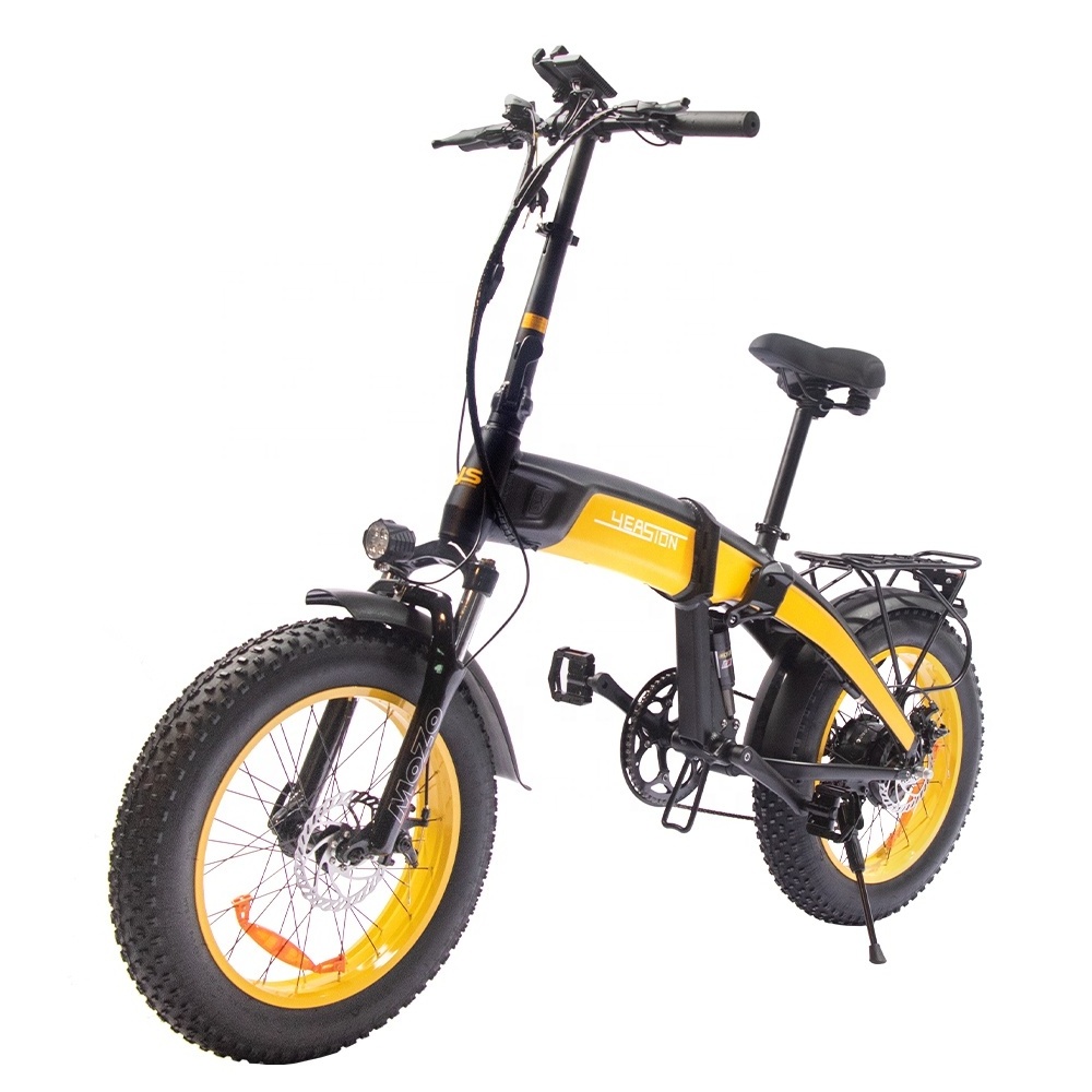 US Warehouse 20 Inch Mountain Bike 1000W Motor Snow Bike 14Ah Lithium Battery Electric Bicycle  Fat Tire Folding Electric Bike