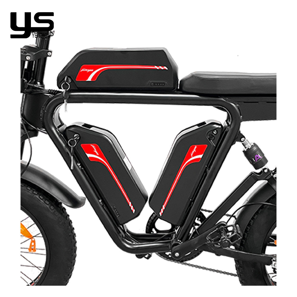 Dual Motor 48v1000w*2 Triple Battery 22Ah*3 Full Suspension Oil Brake Long Seat Fast Electric Bicycle Dual Motor Electric Bike