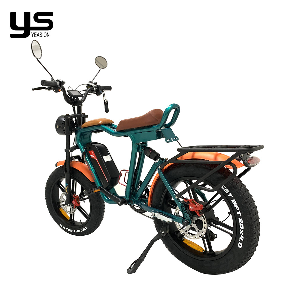 New Trend 7 Speed 20 Inch Fat Tire 48v Electric Hybrid Bike Fatbike With 750W Motor Long Range Battery E Bicycle