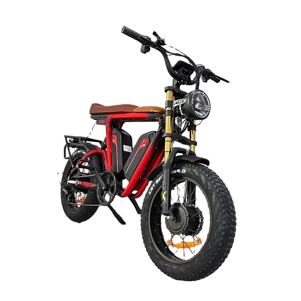 Yeasion 52v electric bike 1500w bafang dual motor fat tire 2000w dual battery dual suspension electric long range e bike